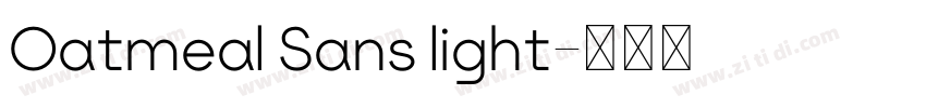 Oatmeal Sans light字体转换